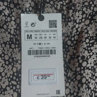 Falda larga floral Zara