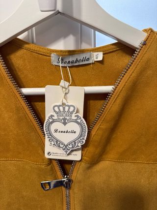 Vestido mostaza pana ajustado talla M/L