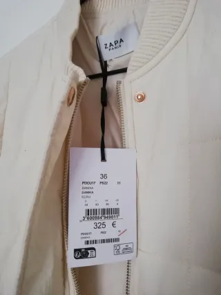 Anorak Zapa Paris Beige Talla S