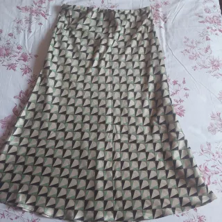 Falda larga Mango geométrica