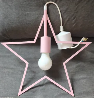 Lámpara estrella rosa colgante