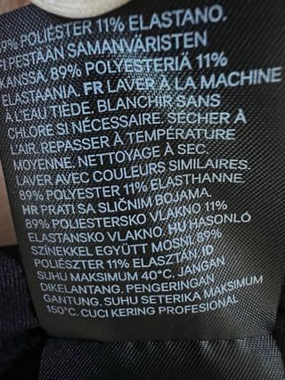 Falda larga negra T/L con doblez