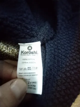 Jersey de algodón azul y gris