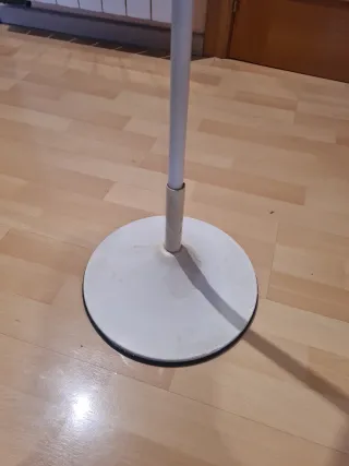 Jaula de pie para canarios blanca y amarilla