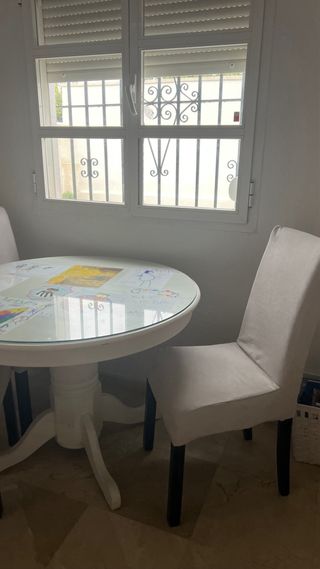 Sillas de comedor de tela (4 unidades)