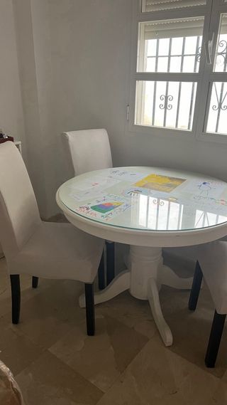 Sillas de comedor de tela (4 unidades)