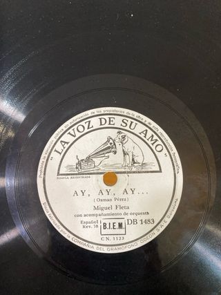 Miguel Fleta lote discos de pizarra