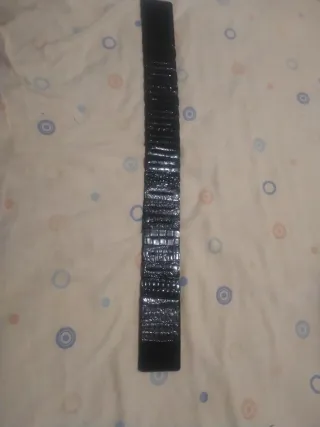 Cinturón ancho mujer negro cierre velcro, elástico