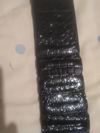 Cinturón ancho mujer negro cierre velcro, elástico