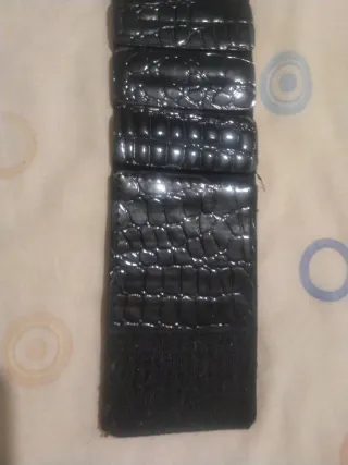 Cinturón ancho mujer negro cierre velcro, elástico