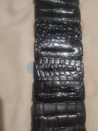 Cinturón ancho mujer negro cierre velcro, elástico