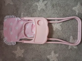 Trona de juguete para muñecas rosa