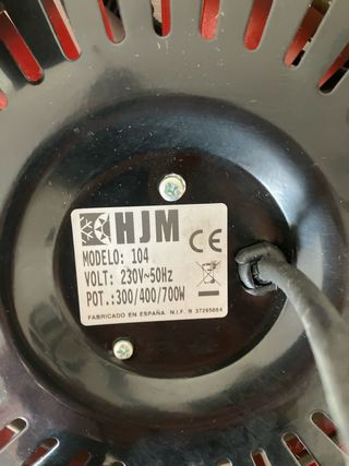 Brasero.EHM Rojo.Ideal para mesa camilla