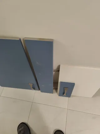 Puertas de cocina azules