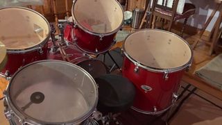 Batería Musical Completa Roja