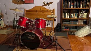 Batería Musical Completa Roja