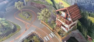 Maqueta Slot Madera Scalextric