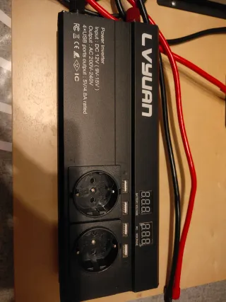 Inversor Lvyuan 2600W DC 12V a AC 200-240V