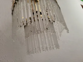 Lámpara colgante vintage cristal y metal