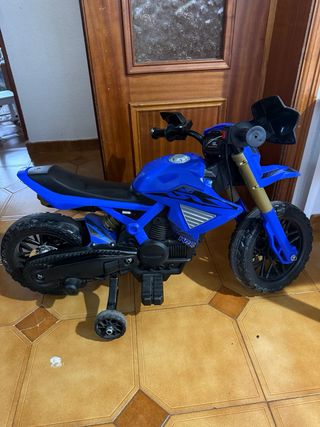 Moto eléctrica infantil azul