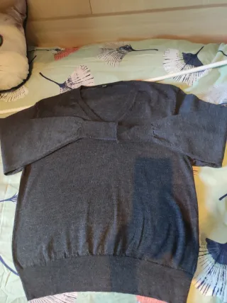 Maglioncino Uniqlo Grigio V-Neck