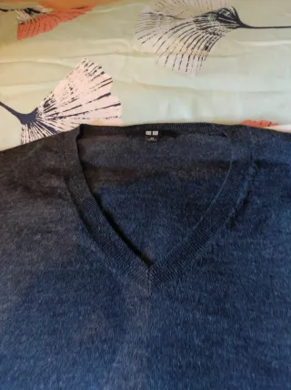 Maglioncino Uniqlo Grigio V-Neck
