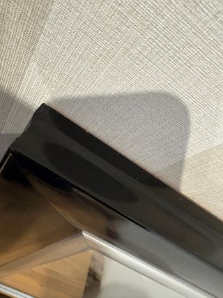 Espejo Madera Maciza Negro y Plata