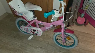 Bicicleta niña Minnie Mouse rosa
