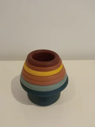 Lote juegos niños pack madera y silicona para bebé