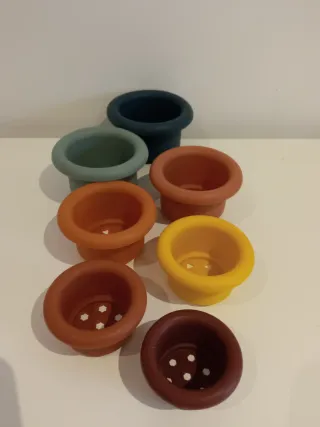 Lote juegos niños pack madera y silicona para bebé