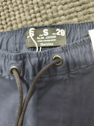 Pantalón Jogger Bershka Azul Elástico