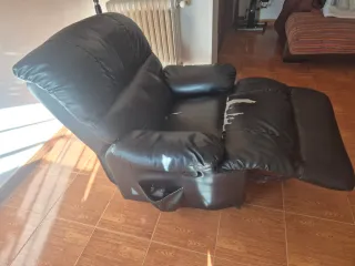 Sillón de masaje polipiel negro
