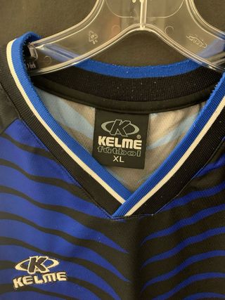 Camiseta Fútbol Kelme XL Azul Rayas
