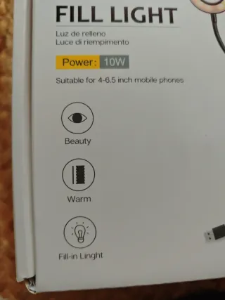 Aro de luz y soporte móvil con pinza