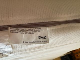 Cuna de viaje azul con colchón