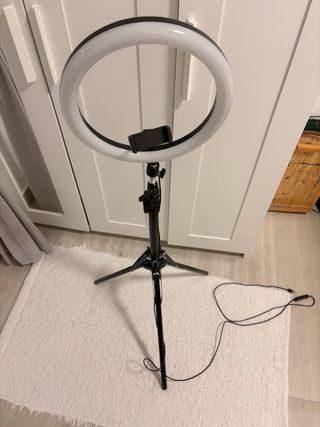 Aro de luz para grabaciones y fotos.