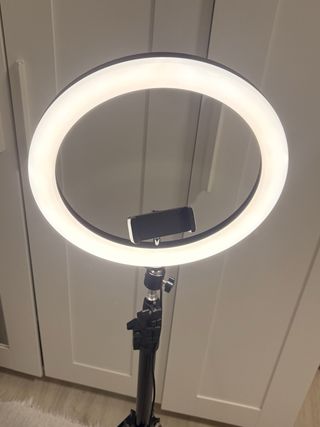 Aro de luz para grabaciones y fotos.