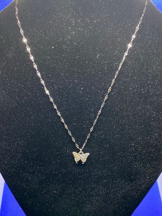Collana farfalla donna acciaio mai indossato