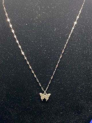 Collana farfalla donna acciaio mai indossato