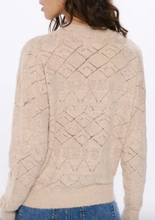 Jersey punto lurex beige