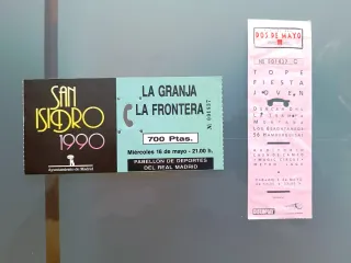 1990 ENTADAS CONCIERTOS SAN ISIDRO Y DOS DE MAYO.