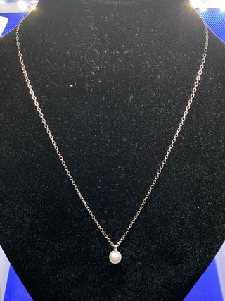 Collana con perla acciaio donna