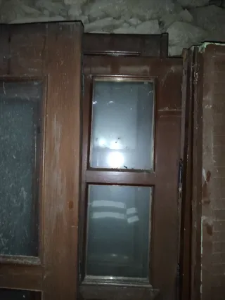 Puertas de madera con cristal