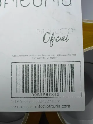 Lote 24 rollos cinta adhesiva transparente