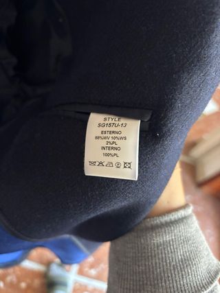 Cappotto lana uomo blu, taglia 48