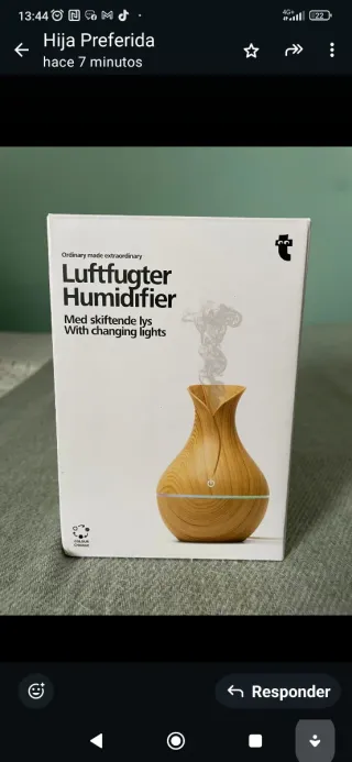 Humidificador Luftfugter con luces