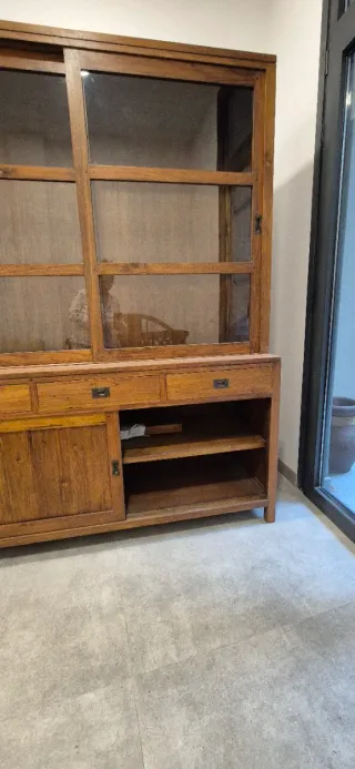 Vitrina/Alacena Madera Teca Maciza