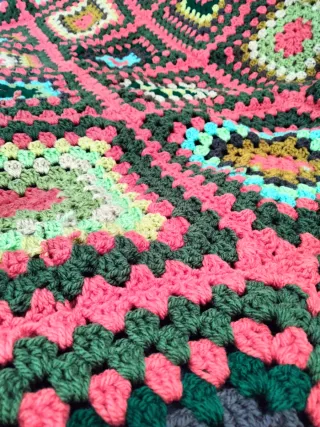 Colcha ganchillo granny squares multicolor