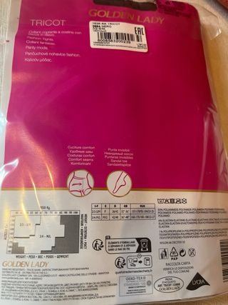 Golden Lady Panty Fantasía Talla S/M Negro