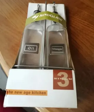 Juego Aceite y Vinagrera SINOGLASS